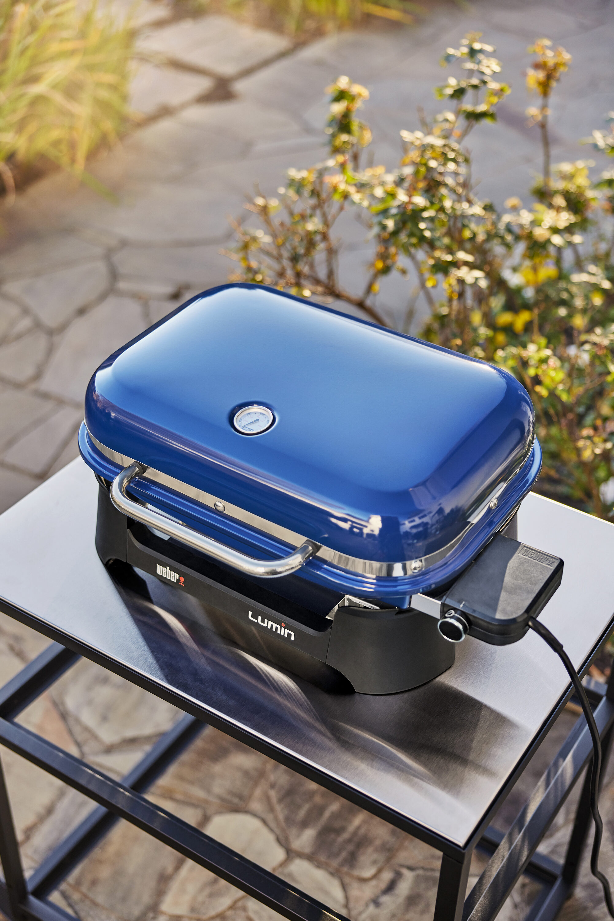 Weber Lumin 1560 -Watt Deep Ocean Blue Electric Grill