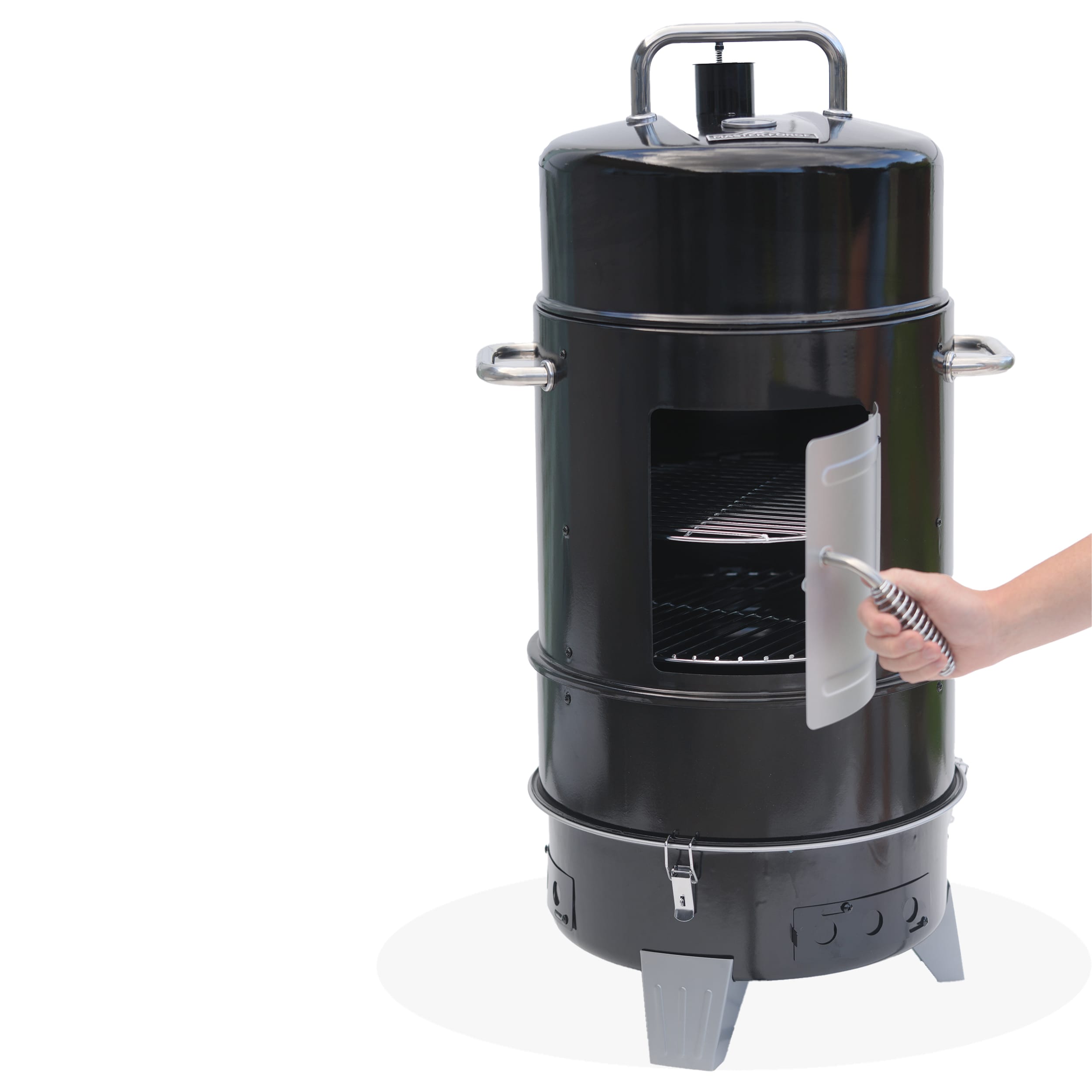 Master Forge 564-Sq. in Black Vertical Charcoal Smoker
