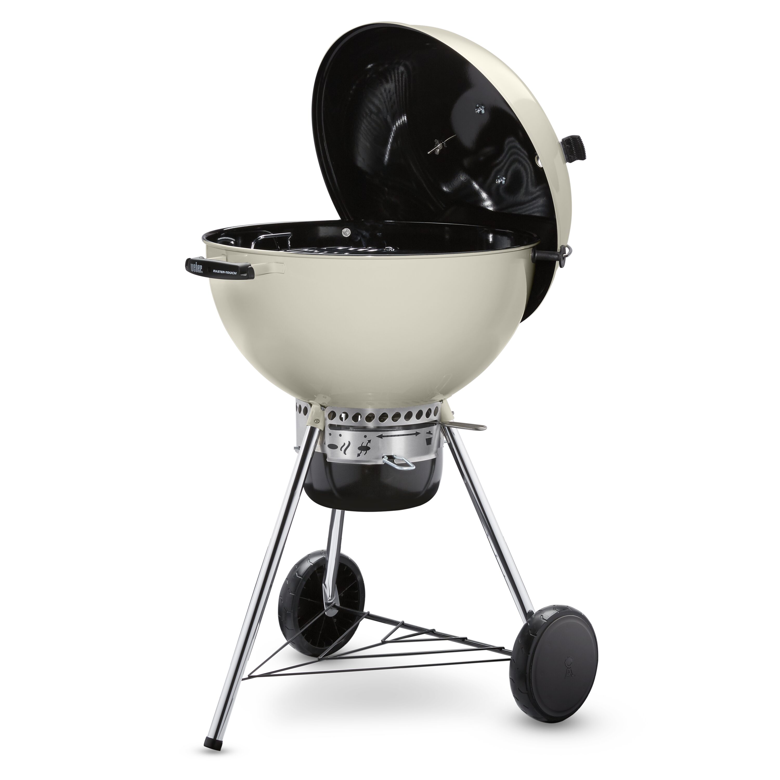 Weber Master-Touch 22-in W Ivory Kettle Charcoal Grill