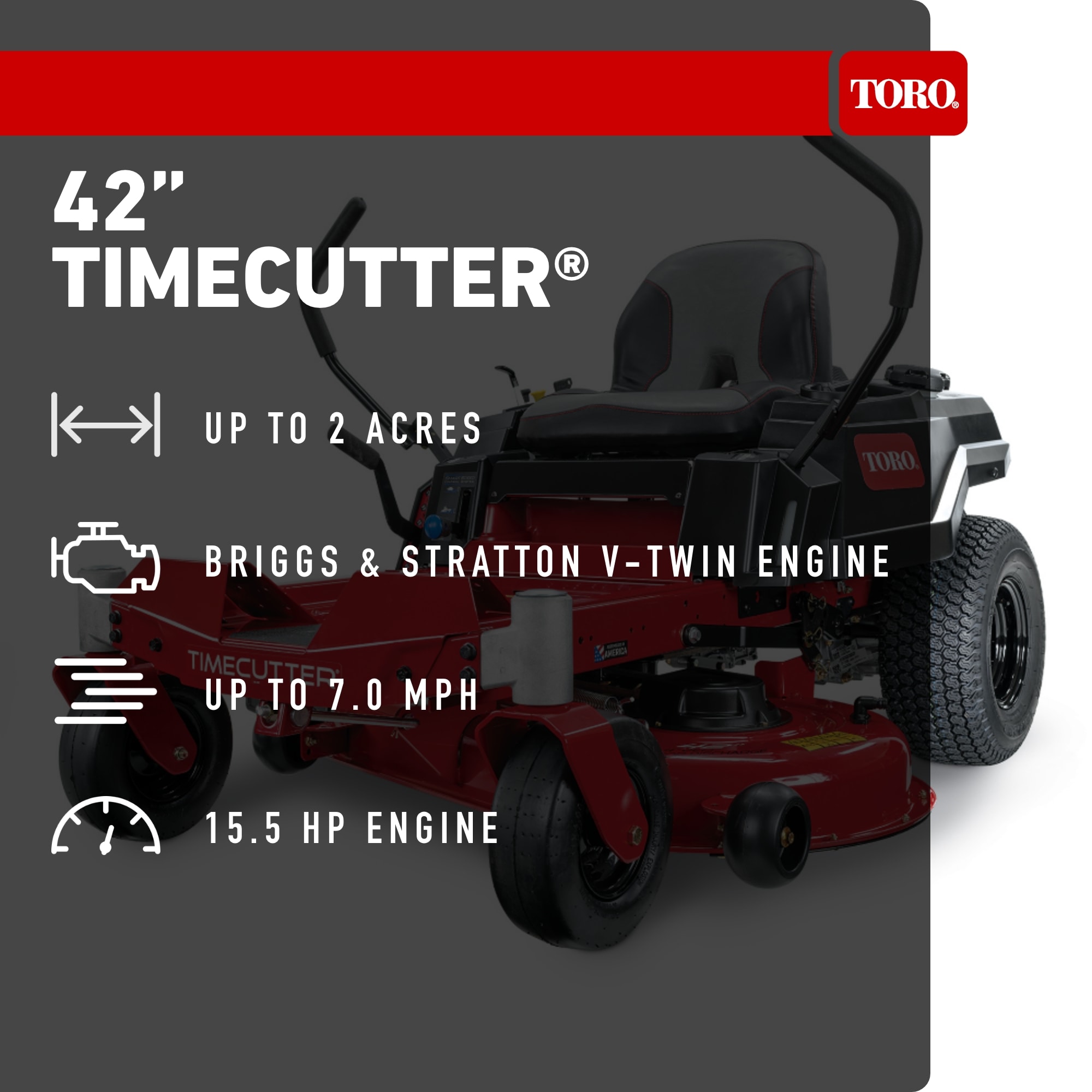Toro TimeCutter 42-in 15.5 -HP Gas Zero-turn Riding Lawn Mower