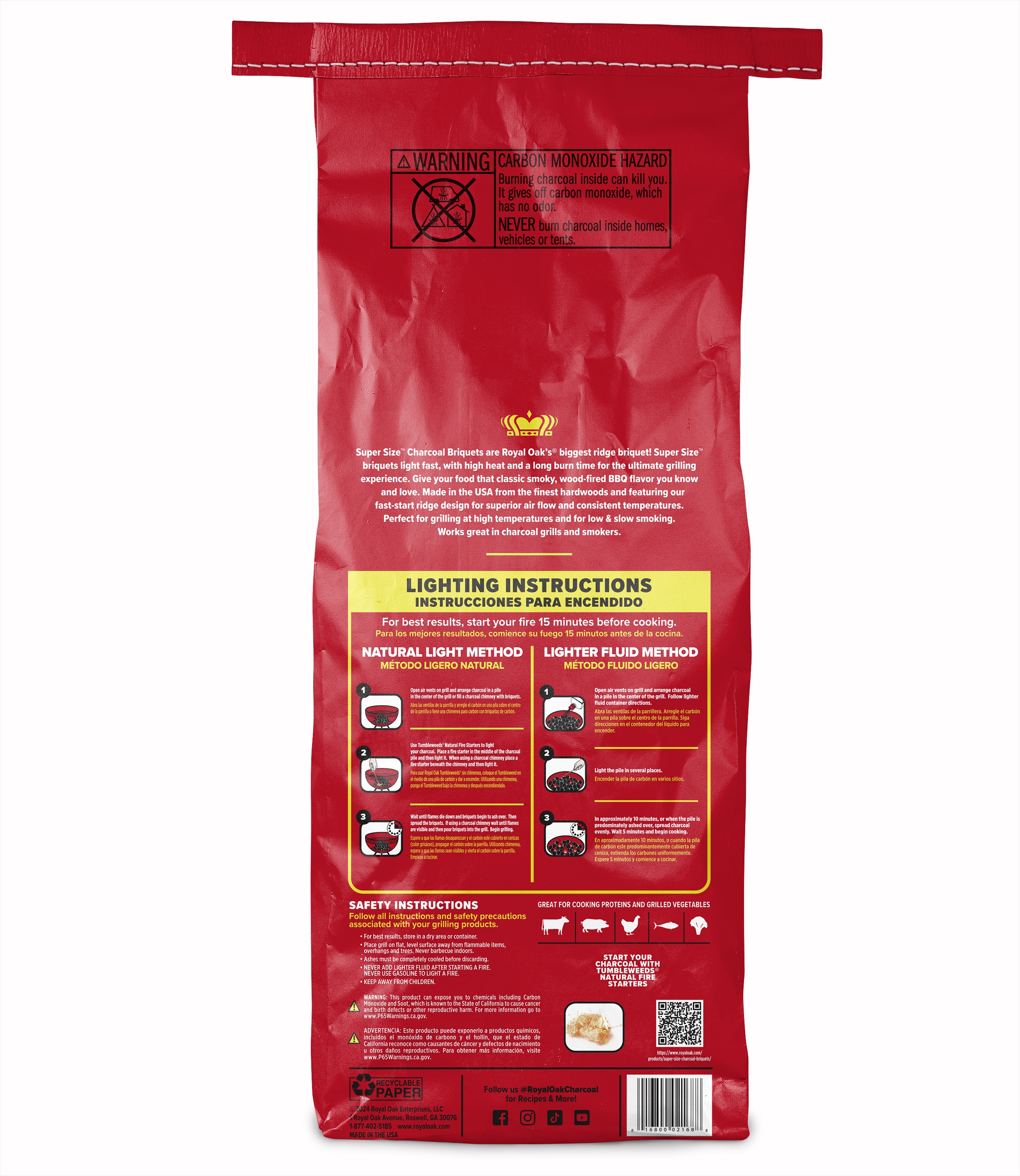 Royal Oak Super Size 10 Pound(s) Classic BBQ Charcoal briquettes