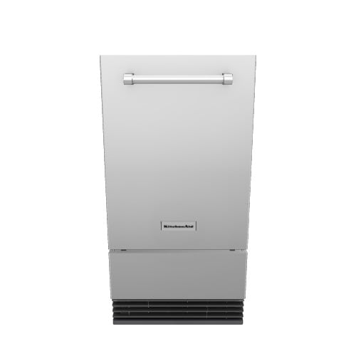 KitchenAid 22 8 lb Drop Down Door Built In Ice Maker Stainless Steel with PRINTSHIELD