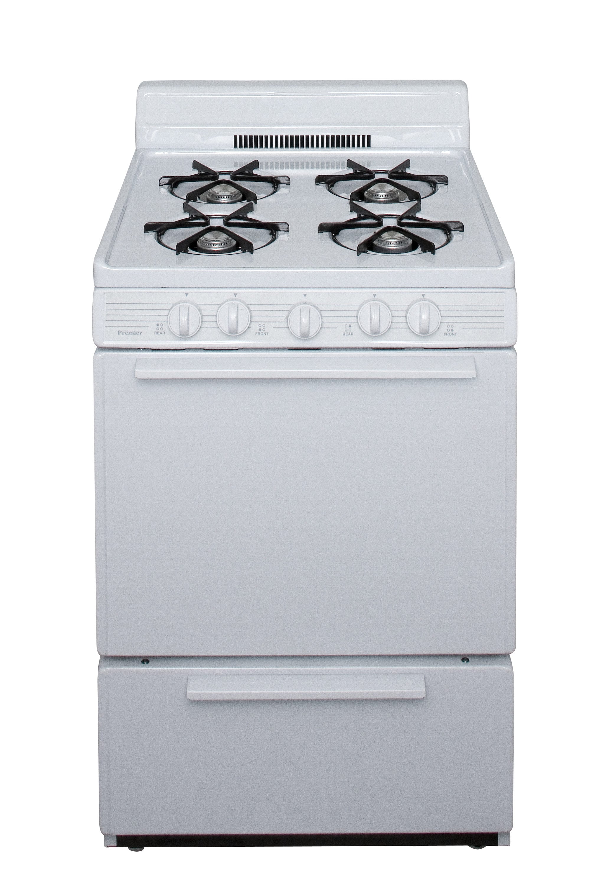 Premier 24-in 4 burners 2.9-cu ft Freestanding Natural Gas Range ( White )