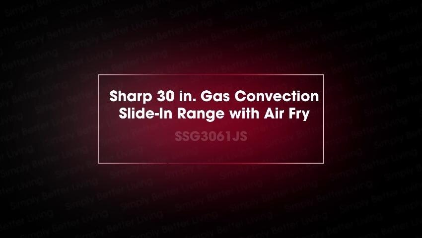 Sharp 30-in 5 burners 6.1-cu ft Air Fry Convection Oven Slide-In Natural Gas Range ( Stainless Steel )