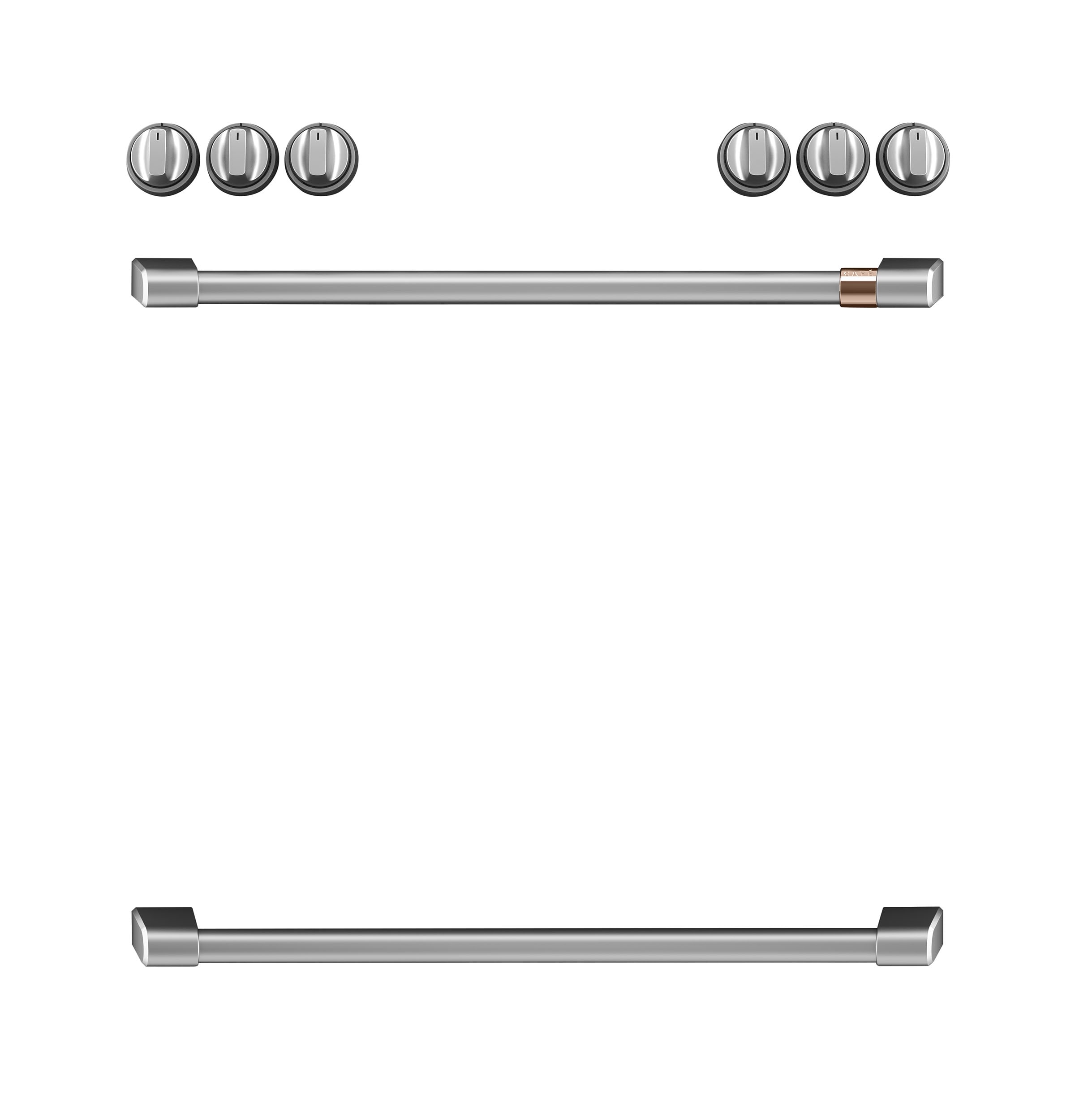 Cafe 30-in Electric range Handle and knob kit ( Brushed Stainless )