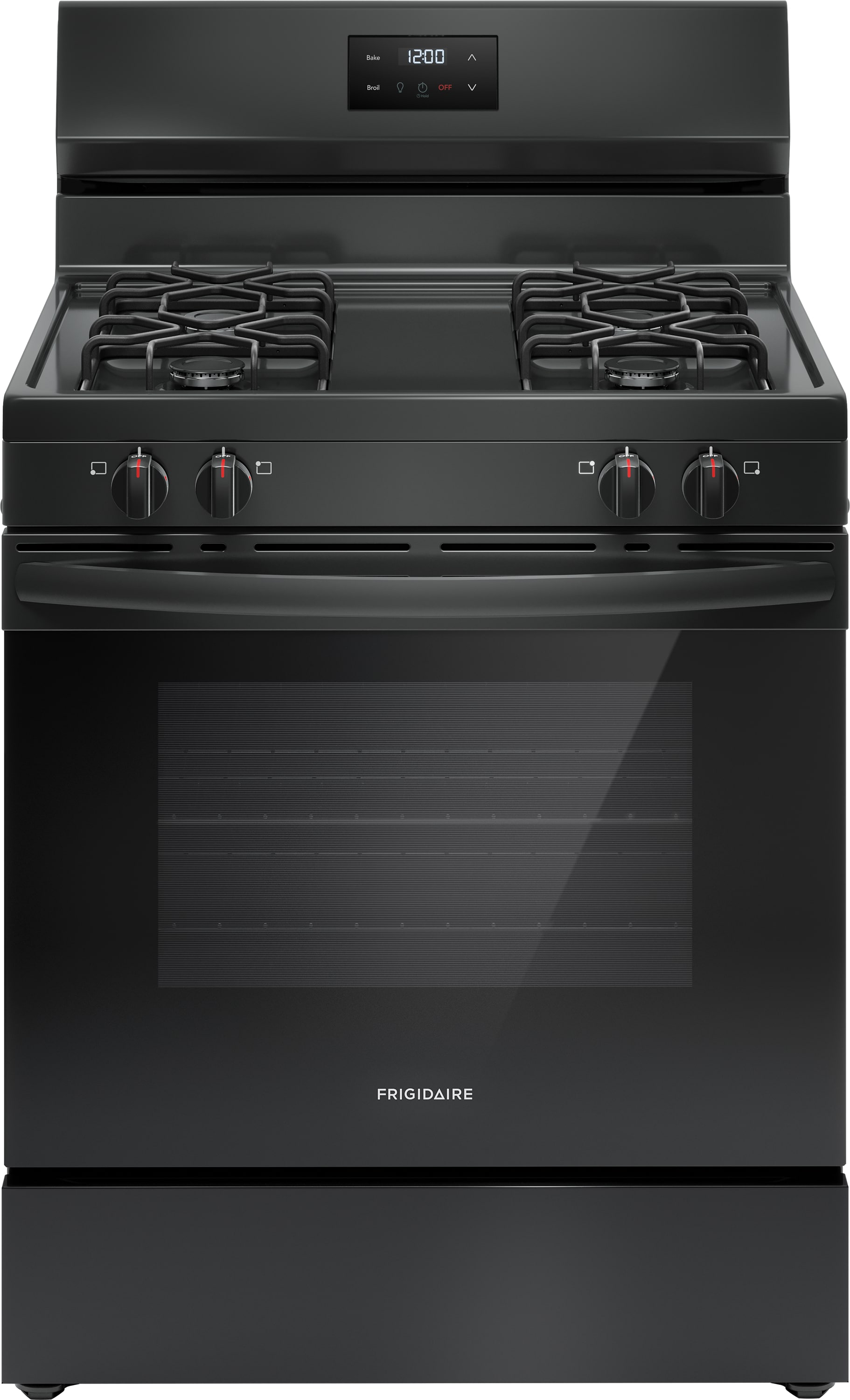 Frigidaire 30-in 4 burners 5.1-cu ft Freestanding Natural Gas Range ( Black )