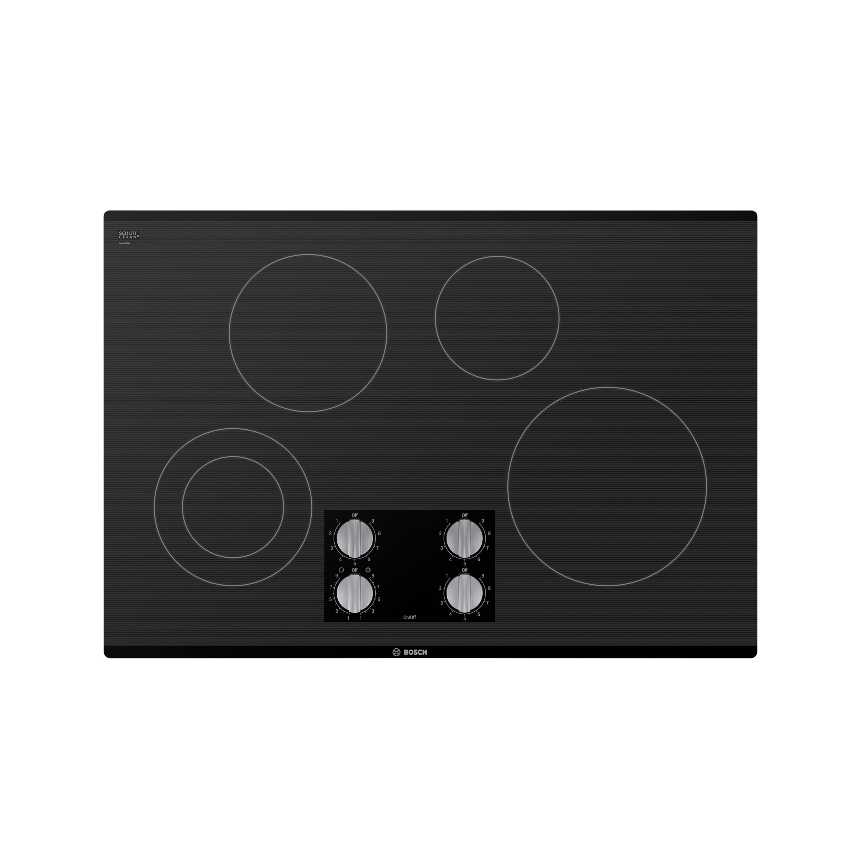 Bosch 500 Series 30-in 4 burners Smooth Surface (Radiant) Black Electric Cooktop