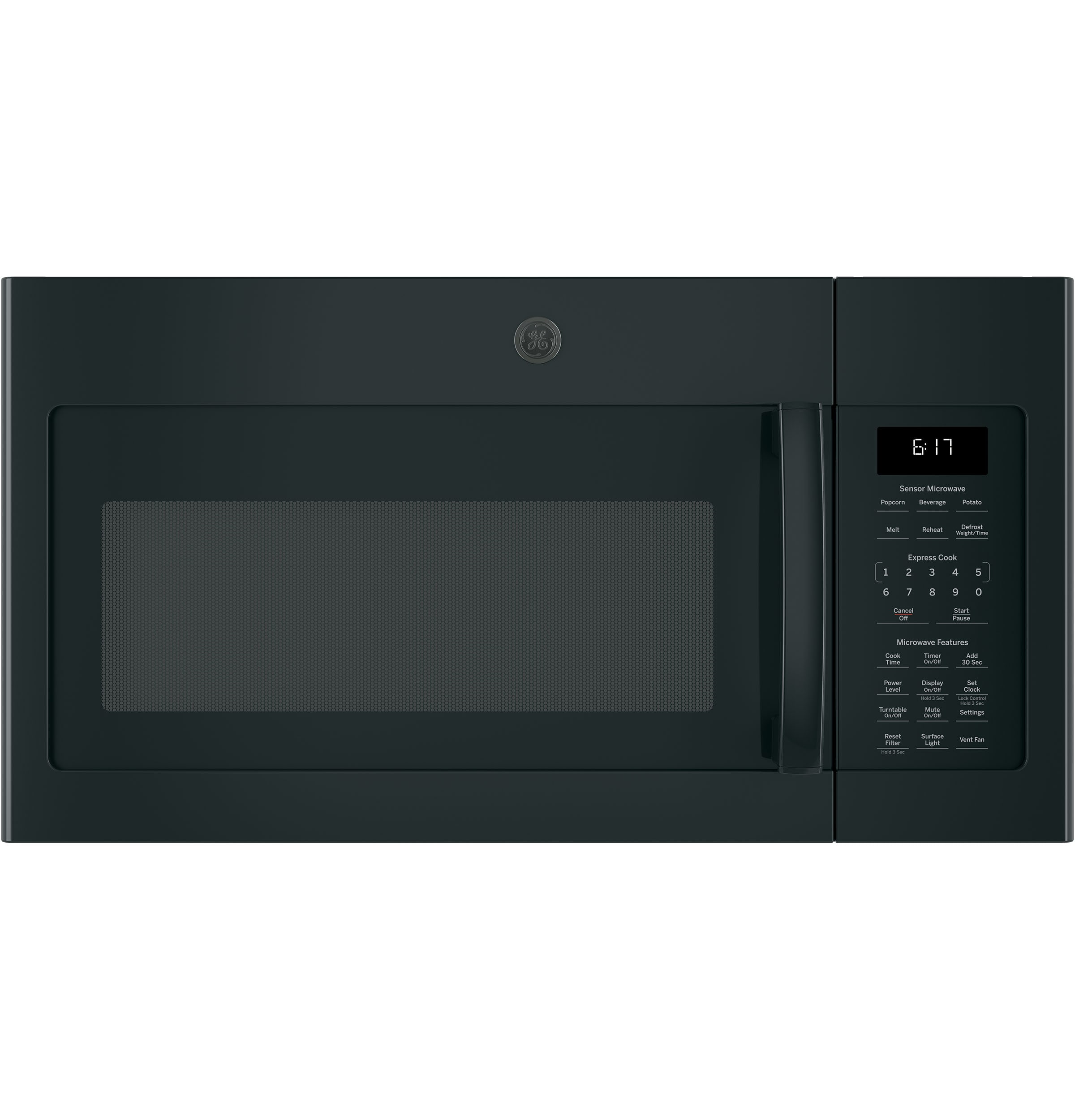 GE 1 7 cu ft Over the Range Microwave with Sensor Cooking Black