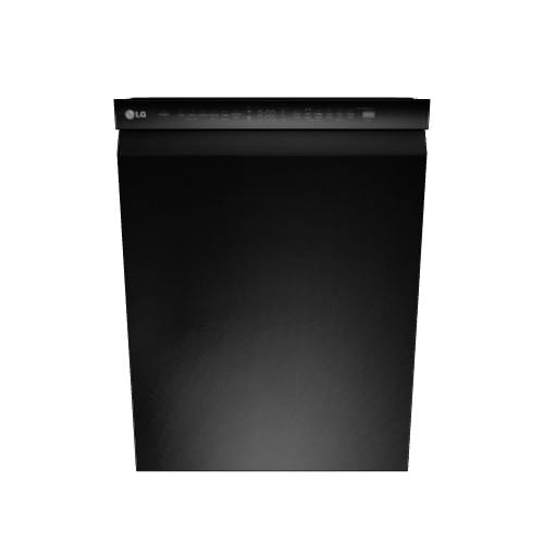 LG QuadWash 48 Decibel Front Control 24 in Built In Dishwasher Black ENERGY STAR