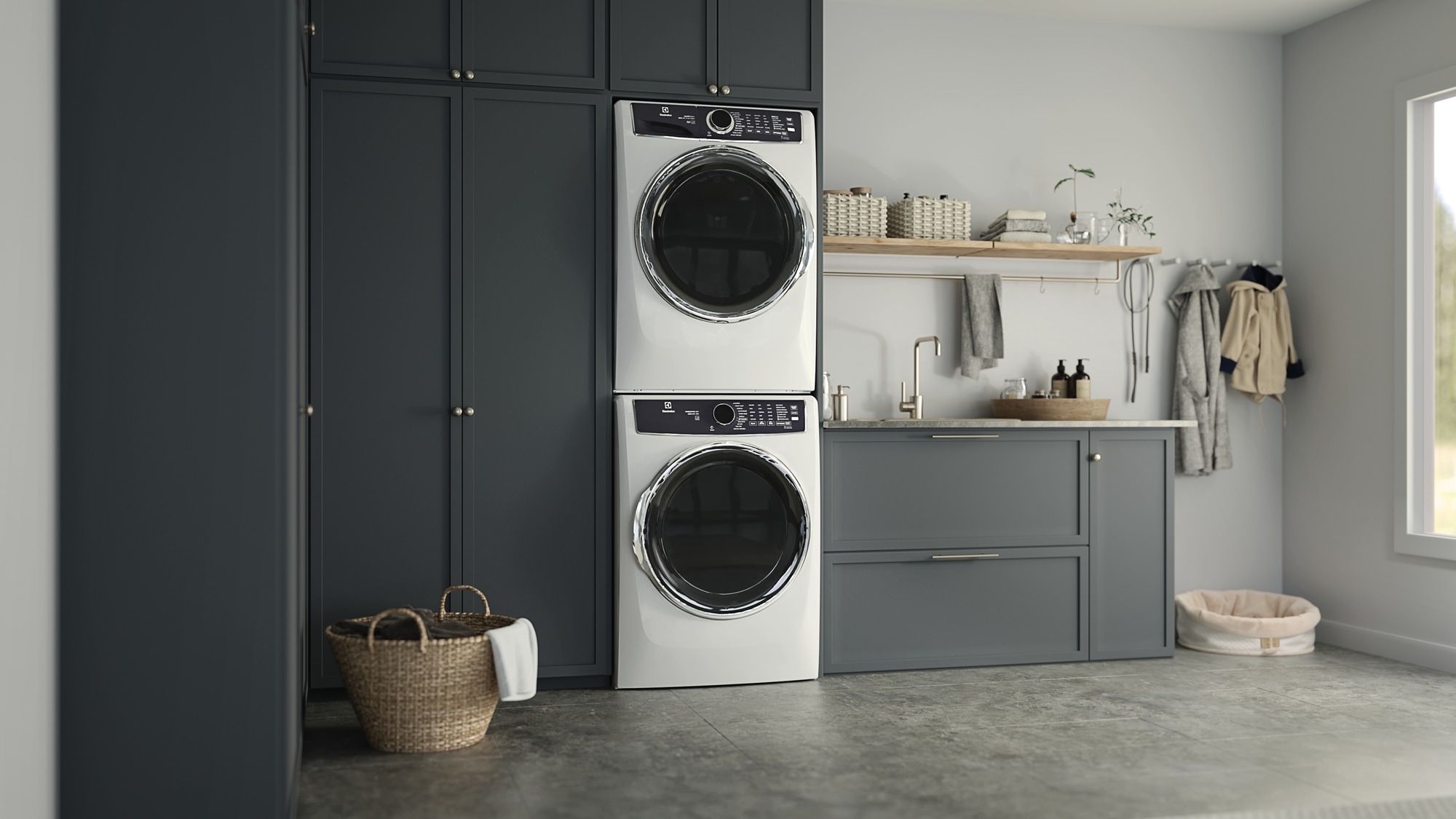 Electrolux Plastic Laundry stacking kit ( White )