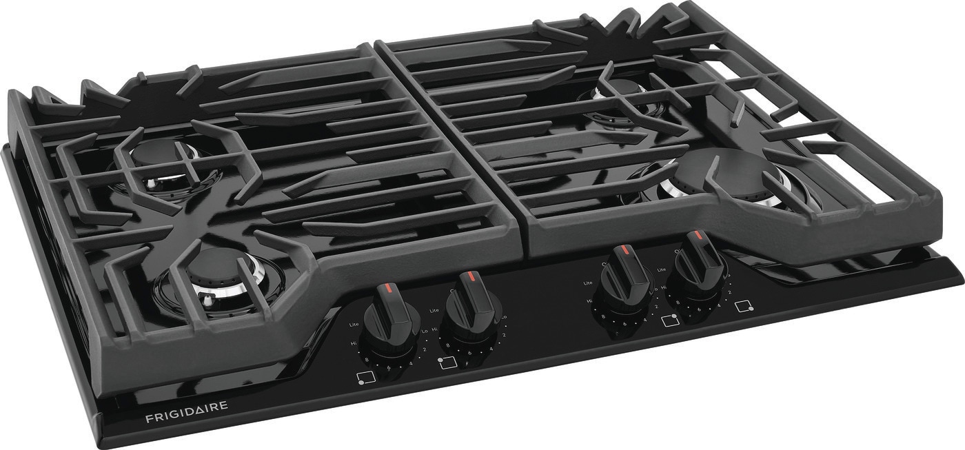 Frigidaire 30-in 4 burners Black Gas Cooktop