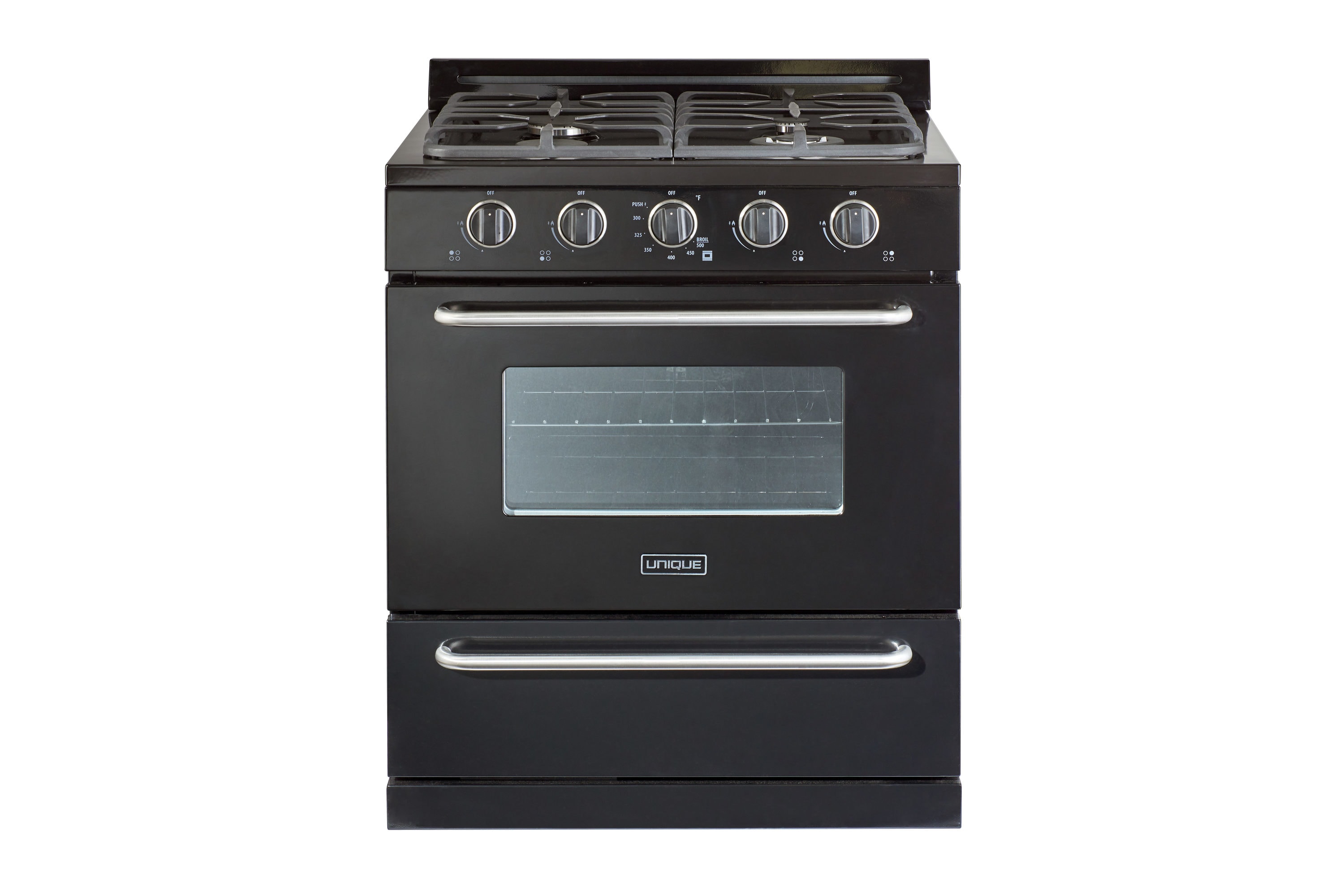 UNIQUE Off-Grid 30-in 4 burners 3.9-cu ft Freestanding Liquid Propane Gas Range ( Black )