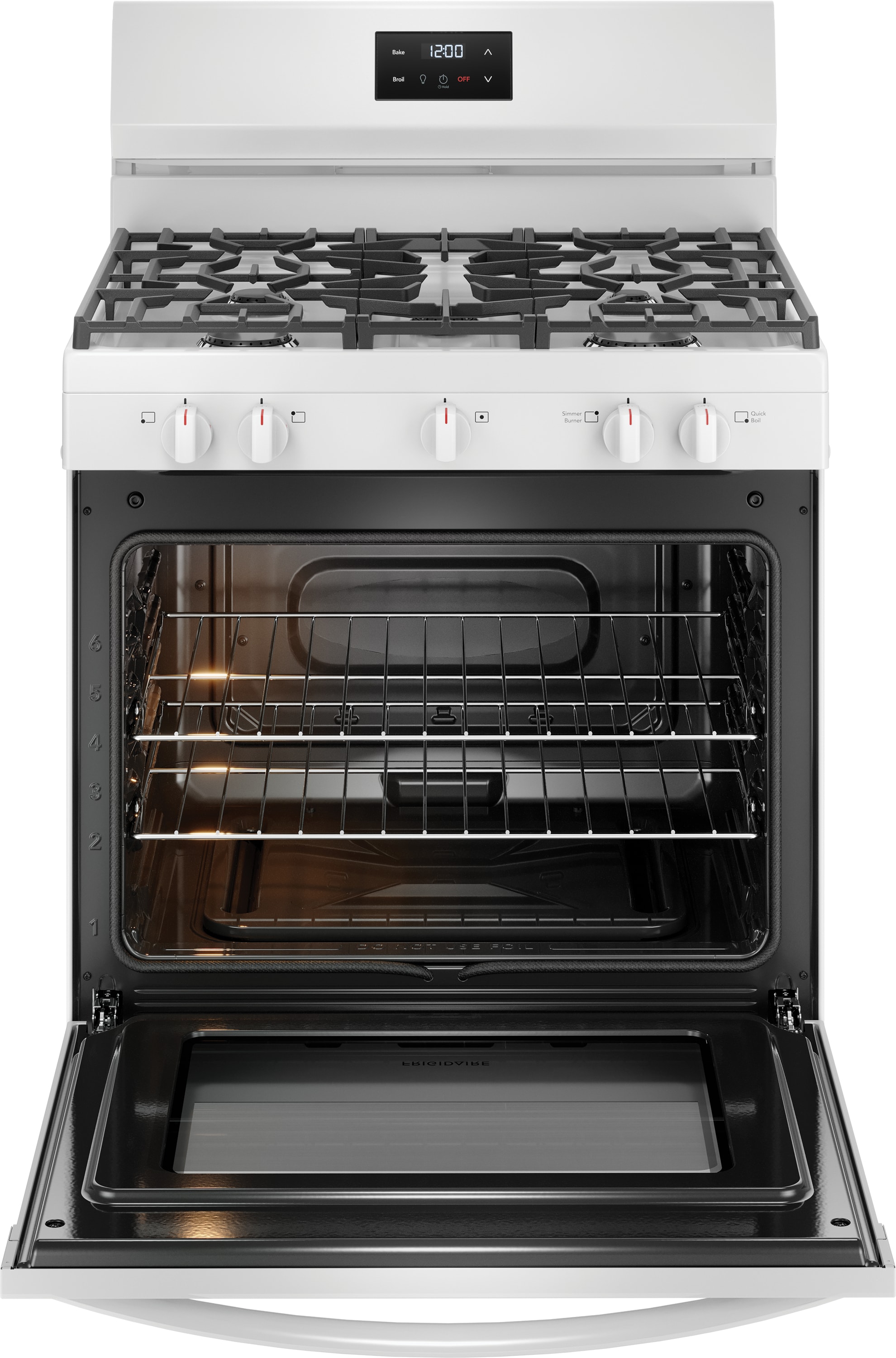 Frigidaire 30-in 5 burners 5.1-cu ft Freestanding Natural Gas Range ( White )