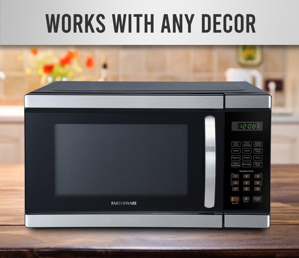 Farberware Farberware Professional FMO11AHTBKL 1 1 Cu Ft 1000 Watt Microwave Oven Stainless Steel