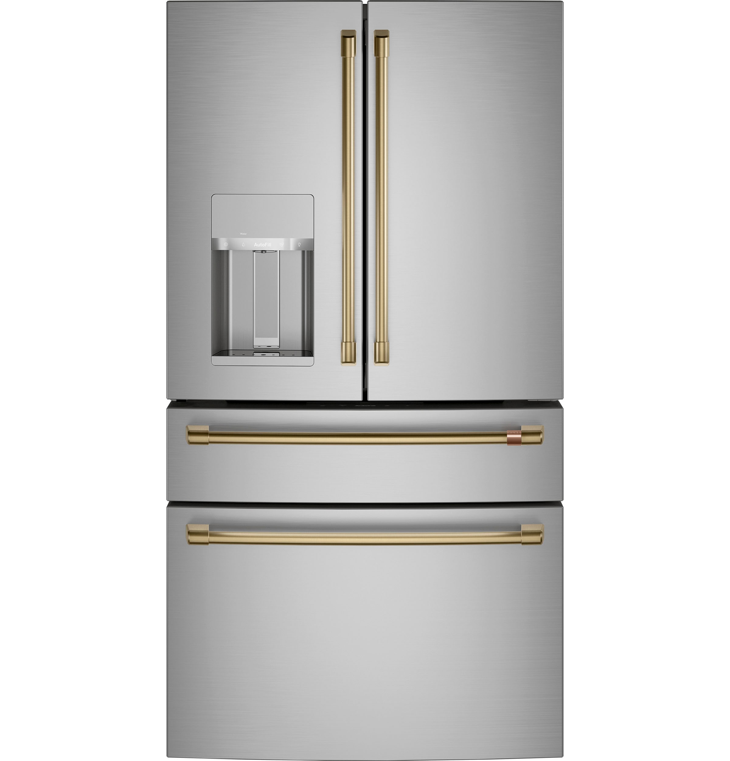 Cafe 4-door French Door Refrigerator 4 Piece Handle Kit- Brushed Brass