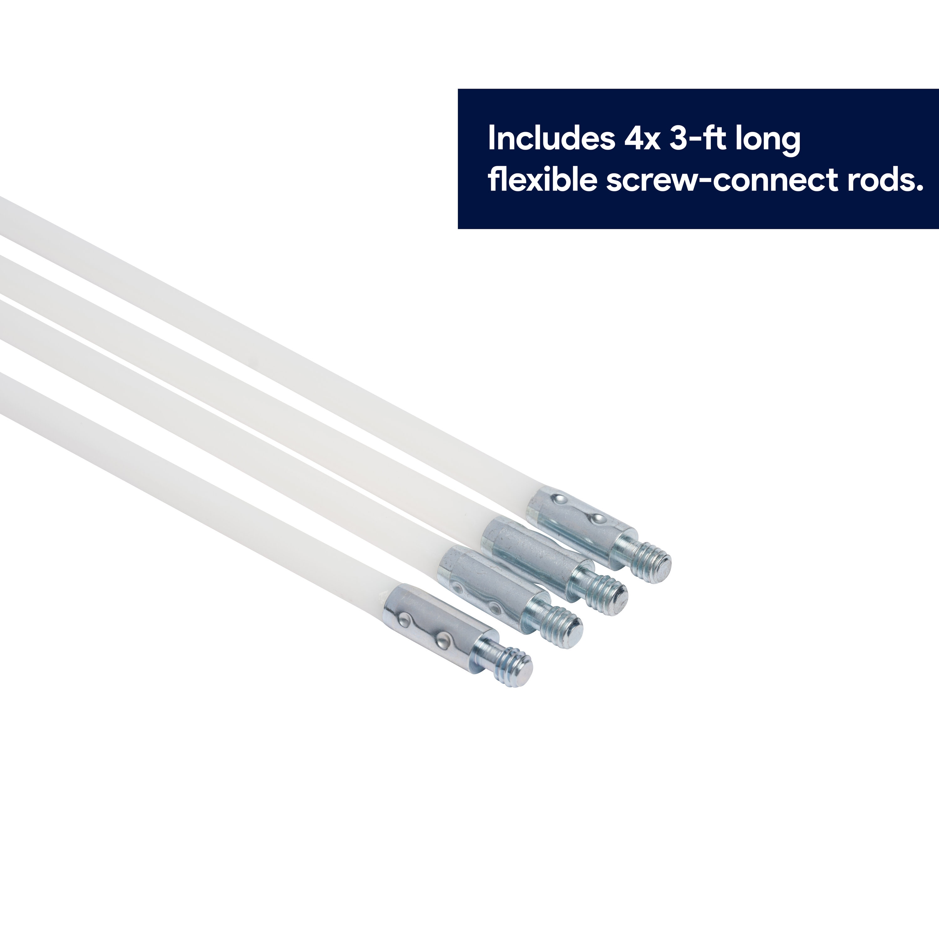 Project Source 4 Piece Dryer vent cleaning extension rod ( White )