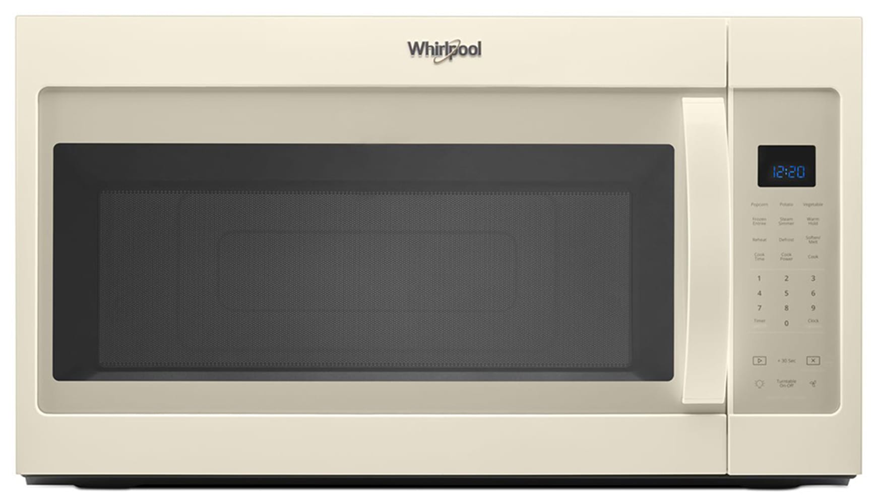 Whirlpool 1 9 cu ft Over the Range Microwave with Sensor Cooking Biscuit