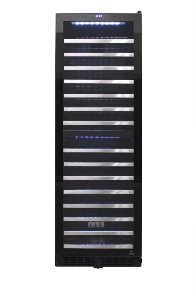 Vinotemp 23.5-in W 155 -Bottles Black Dual Zone Cooling Built-in/Freestanding Indoor Wine Cooler