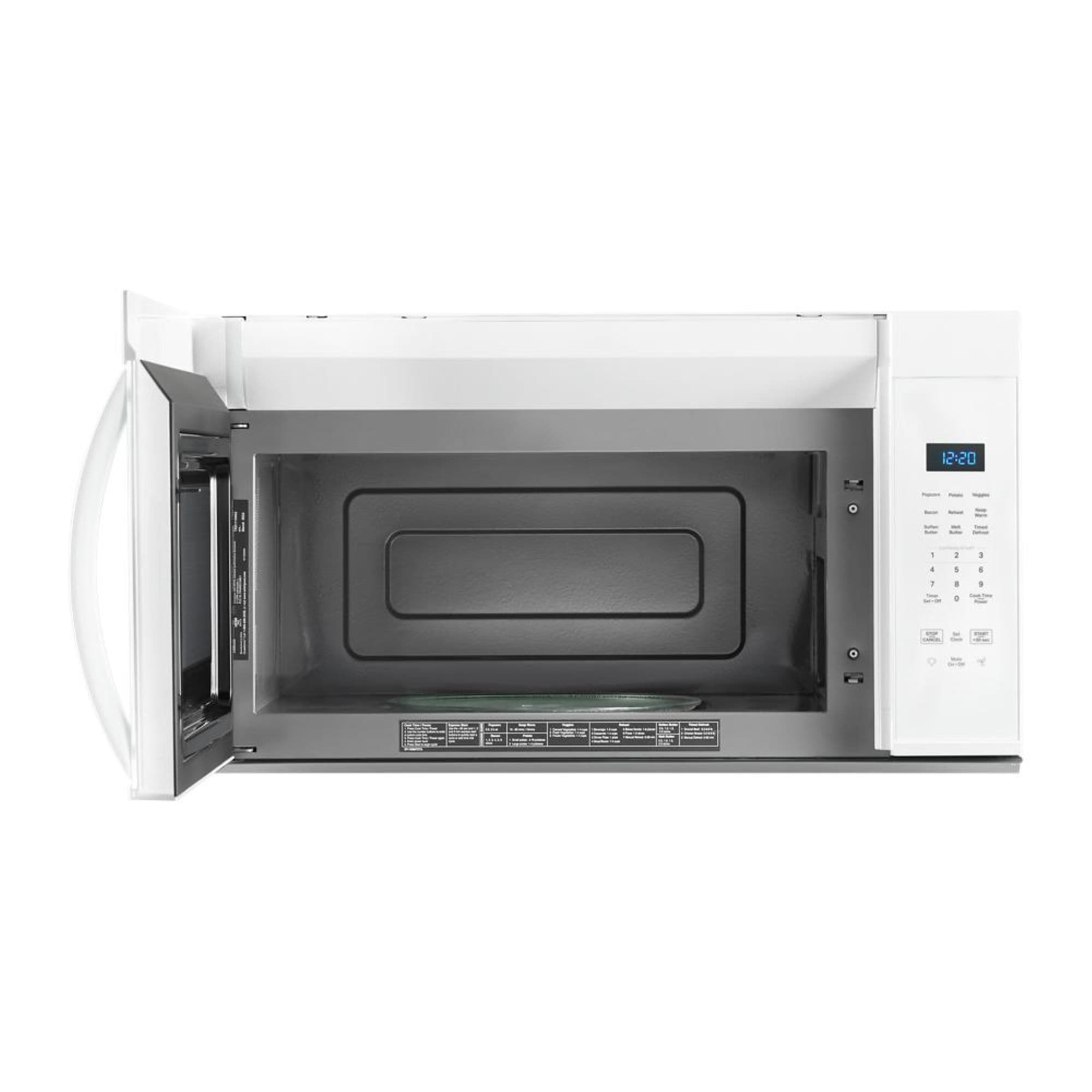 Whirlpool 1 7 cu ft 1000 Watt 29 87 in Over the Range Microwave White