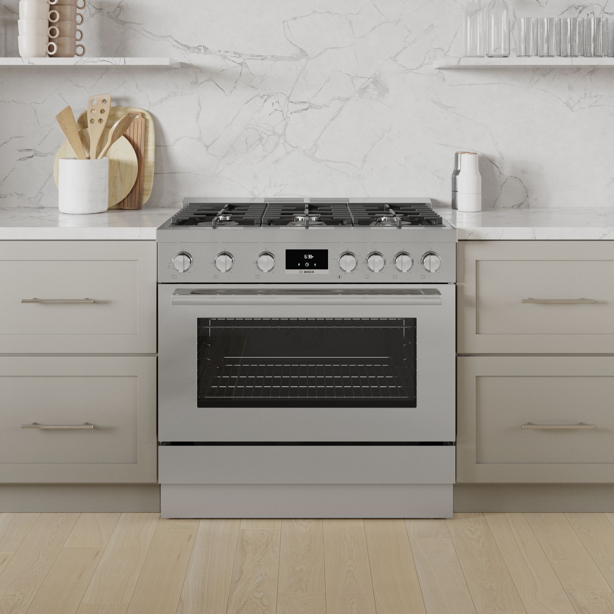 Bosch 36-in Gas range Toe kick ( Stainless Steel )