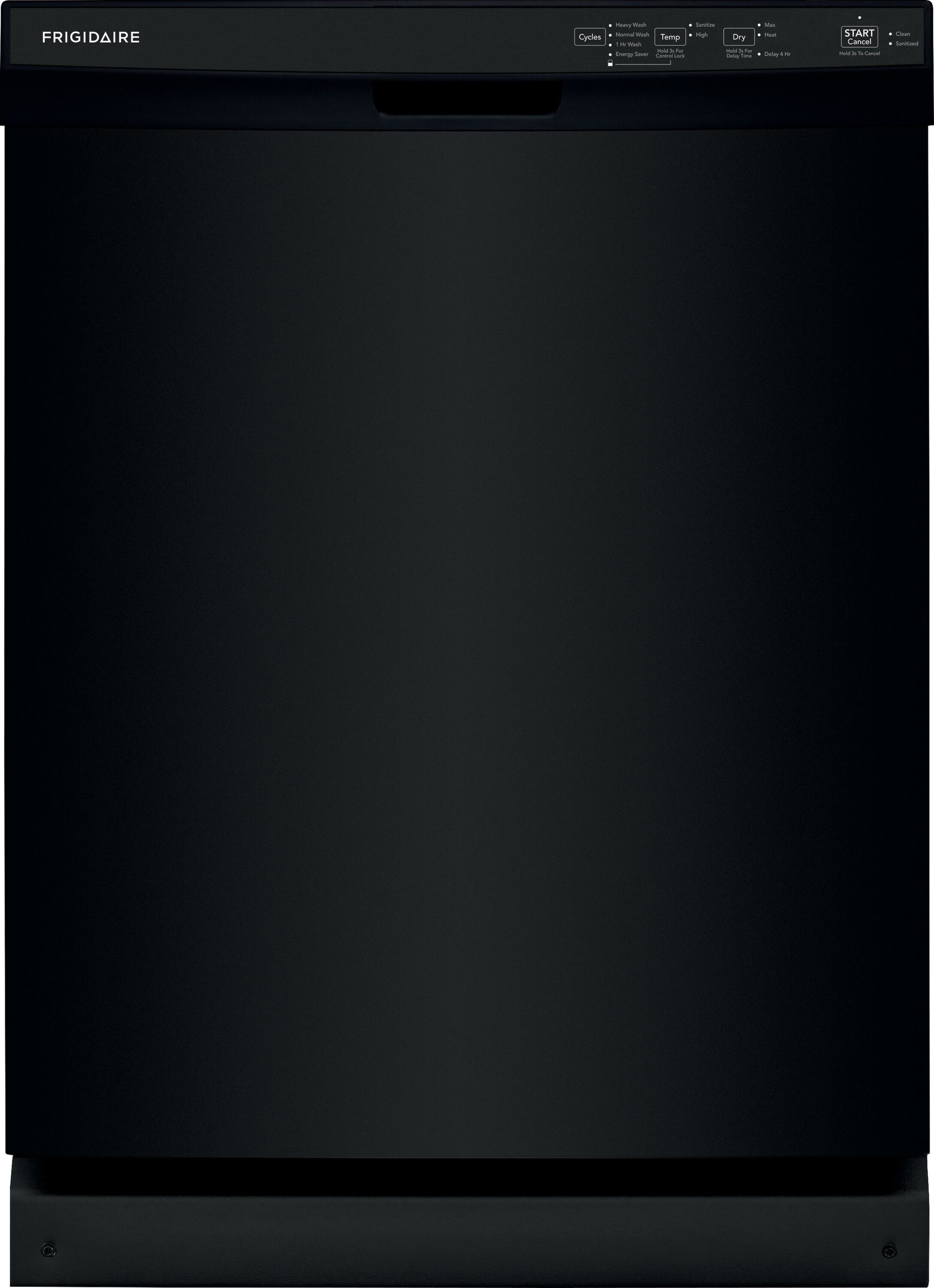 Frigidaire Front Control 24 in Built In Dishwasher Black ENERGY STAR 54 dBA