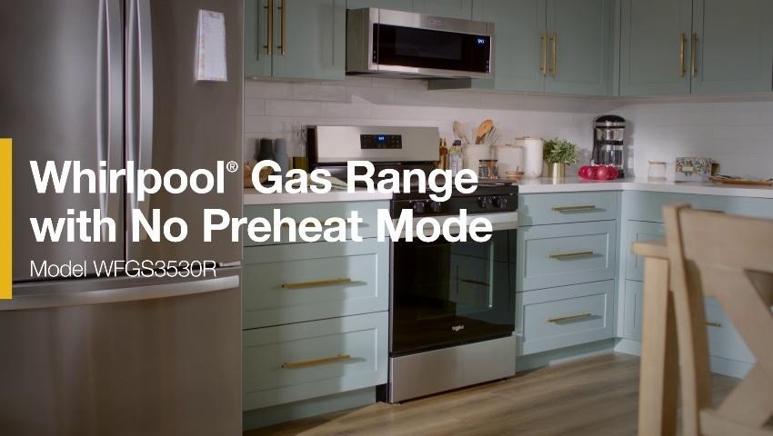 Whirlpool 30-in 4 burners 5-cu ft Freestanding Natural Gas Range ( Stainless Steel )