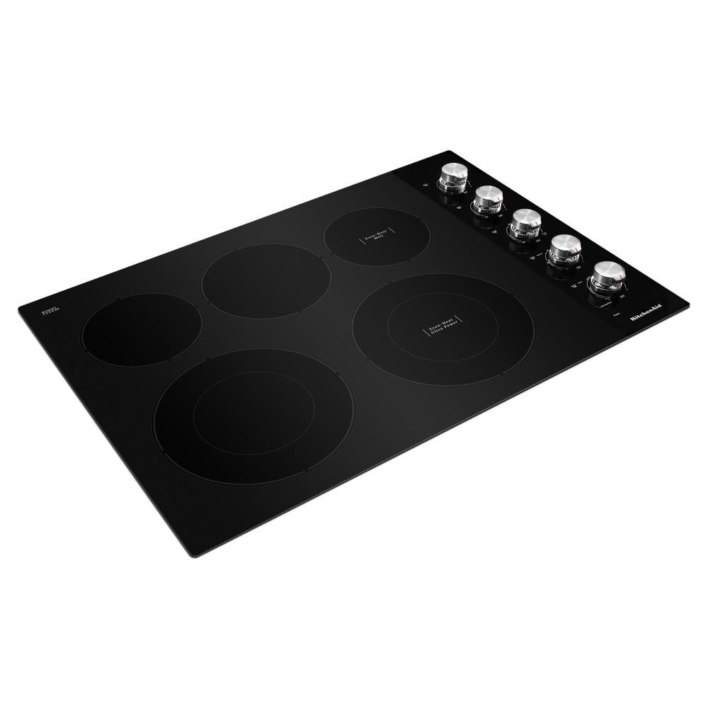 KitchenAid 30-in 5 burners Smooth Surface (Radiant) Black Electric Cooktop