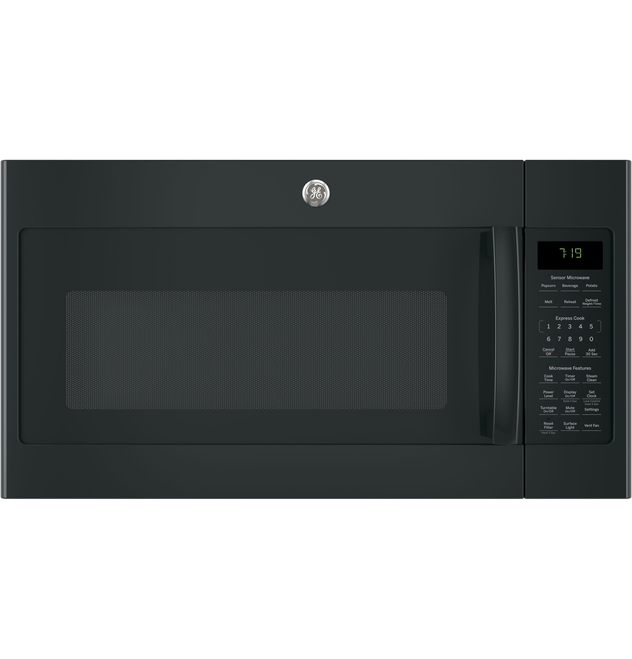 GE 1 9 cu ft Over the Range Microwave with Sensor Cooking Black