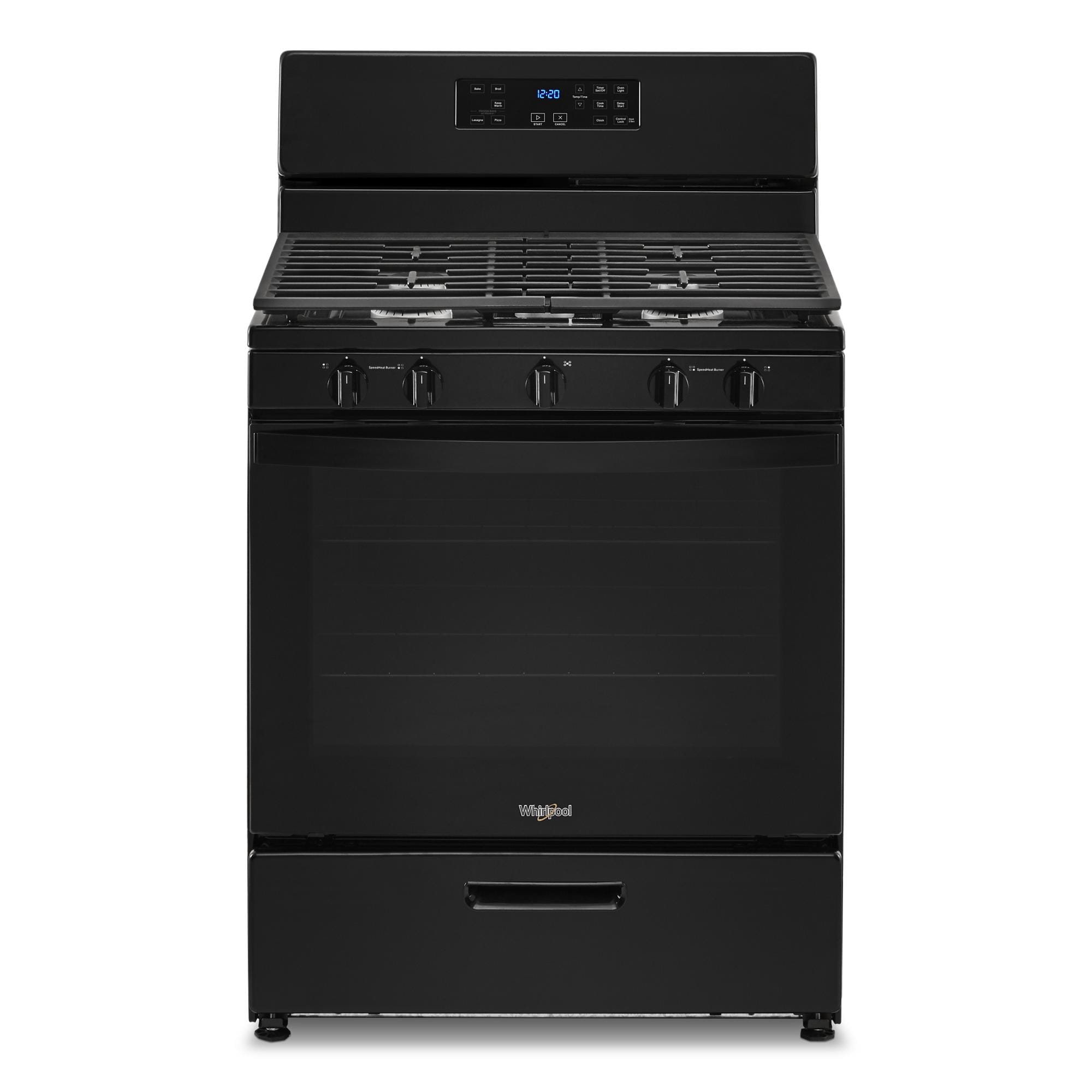 Whirlpool 30-in 5 burners 5.1-cu ft Freestanding Natural Gas Range ( Black )