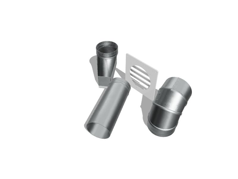 Lambro Universal Exhaust kit 5 -Pack White
