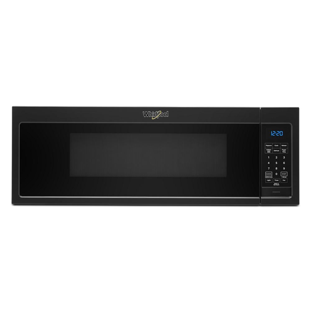 Whirlpool 1 1 cu ft Low Profile Over the Range Microwave in Black