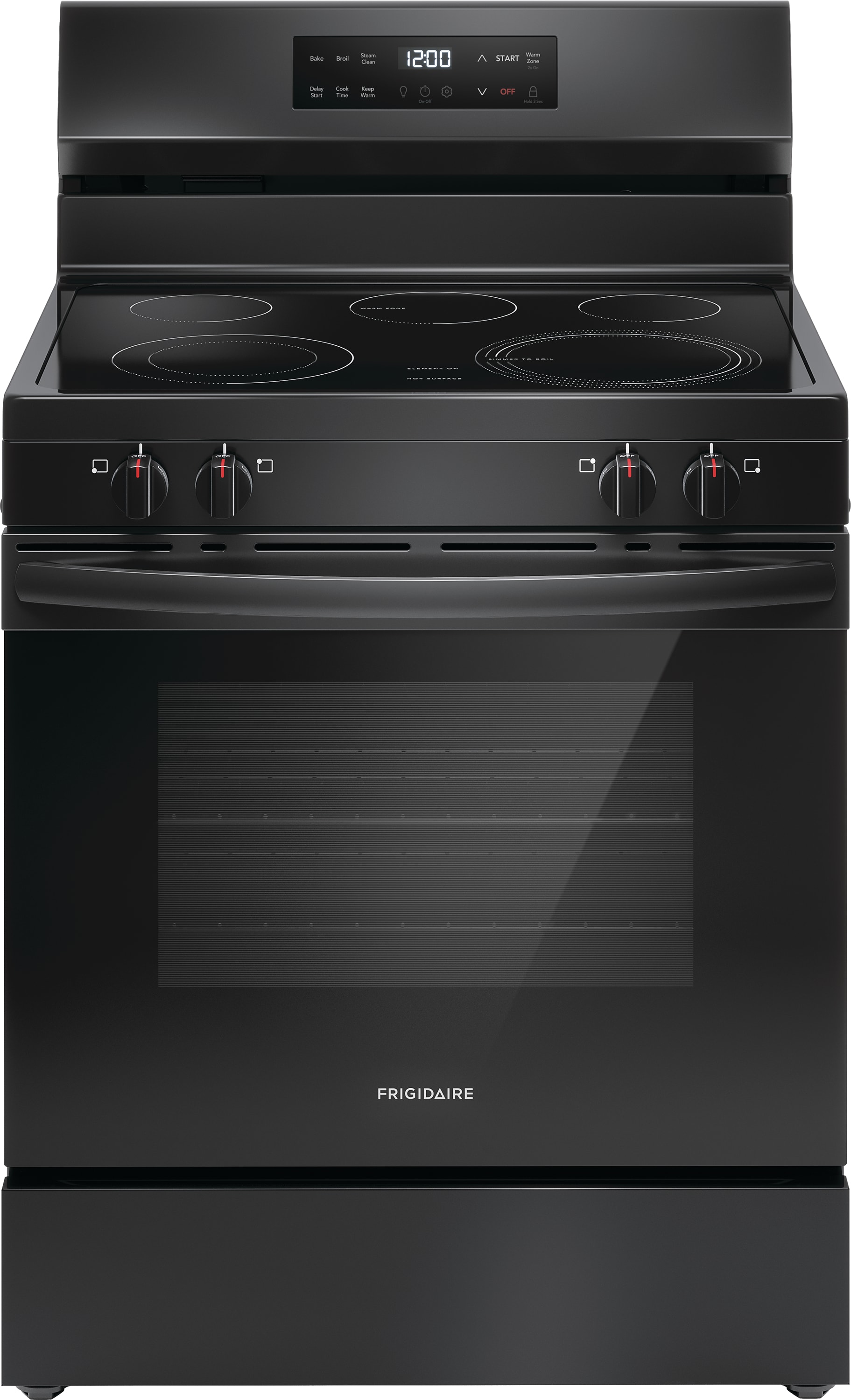 Frigidaire 30-in Glass Top 5 burners 5.3-cu ft Freestanding Electric Range Black )