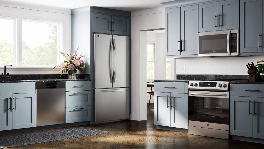 Kenmore 30-in Glass Top 5 burners 5.6-cu ft Air Fry Convection Oven Freestanding Electric Range with WipeClean Coating ( Stainless Steel )