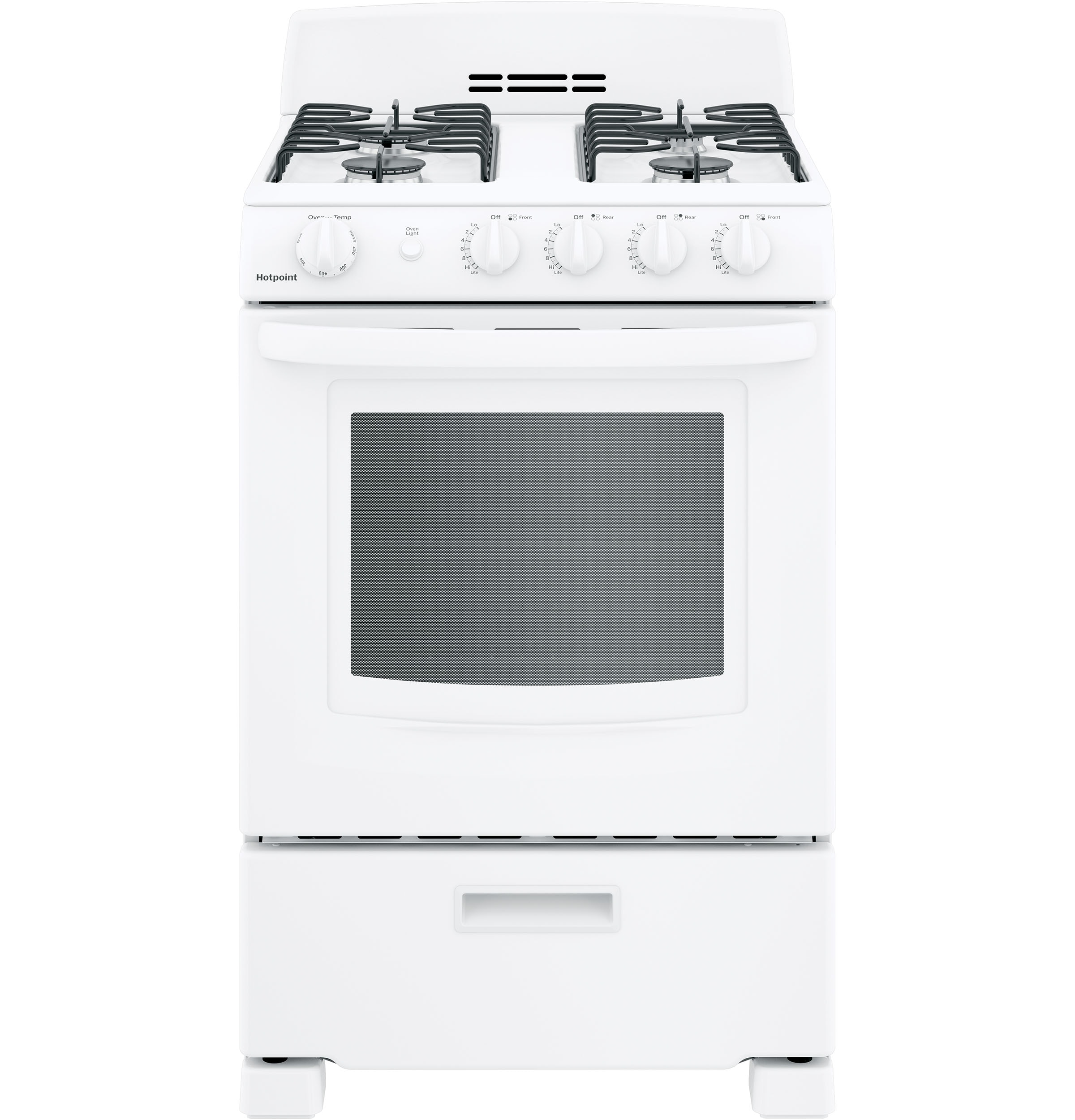 Hotpoint 24-in 4 burners 2.9-cu ft Freestanding Natural Gas Range ( White )