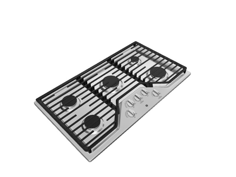 GE 36-in 5 burners Stainless steel Gas Cooktop