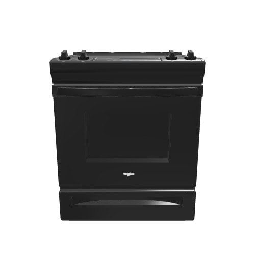 Whirlpool 30-in Glass Top 4 burners 4.8-cu ft Slide-In Electric Range ( Black )