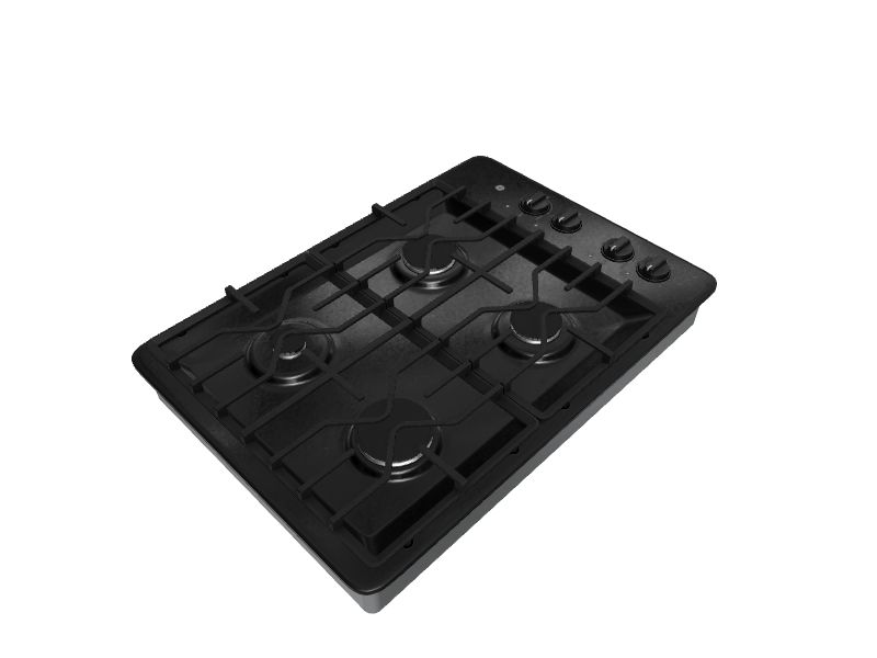 GE 30-in 4 burners Black Gas Cooktop