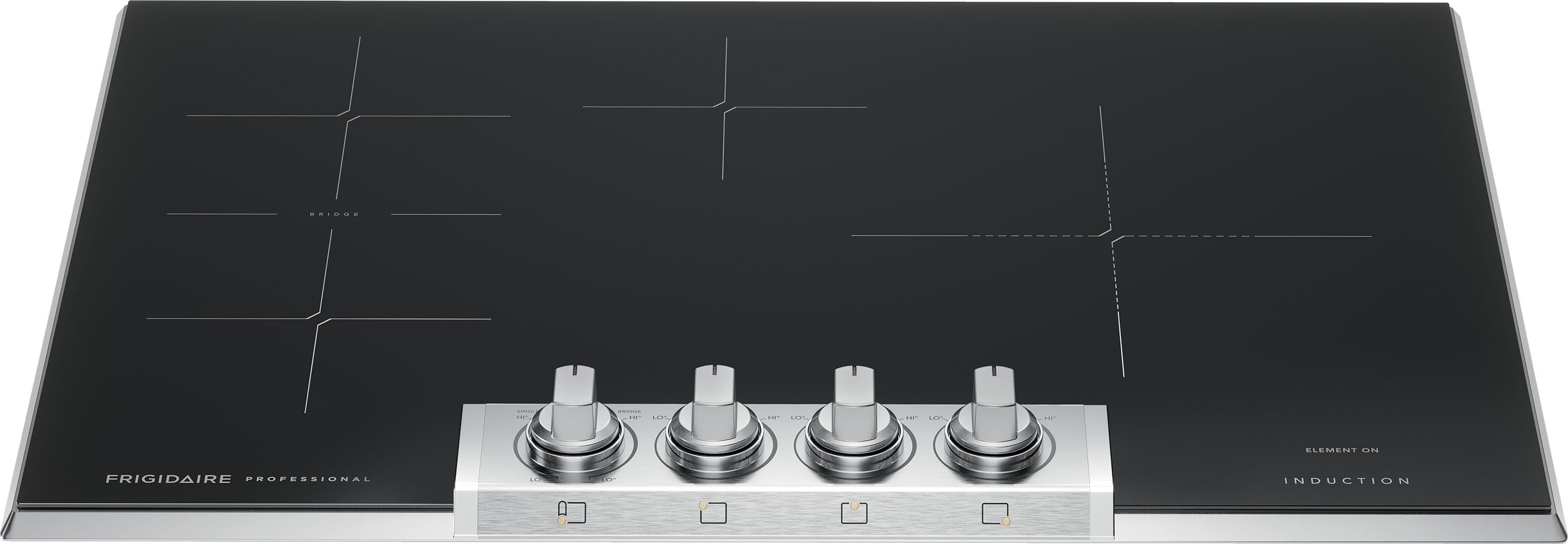Frigidaire Professional 30-in 4 burners Stainless steel Induction Cooktop with Bridge Element