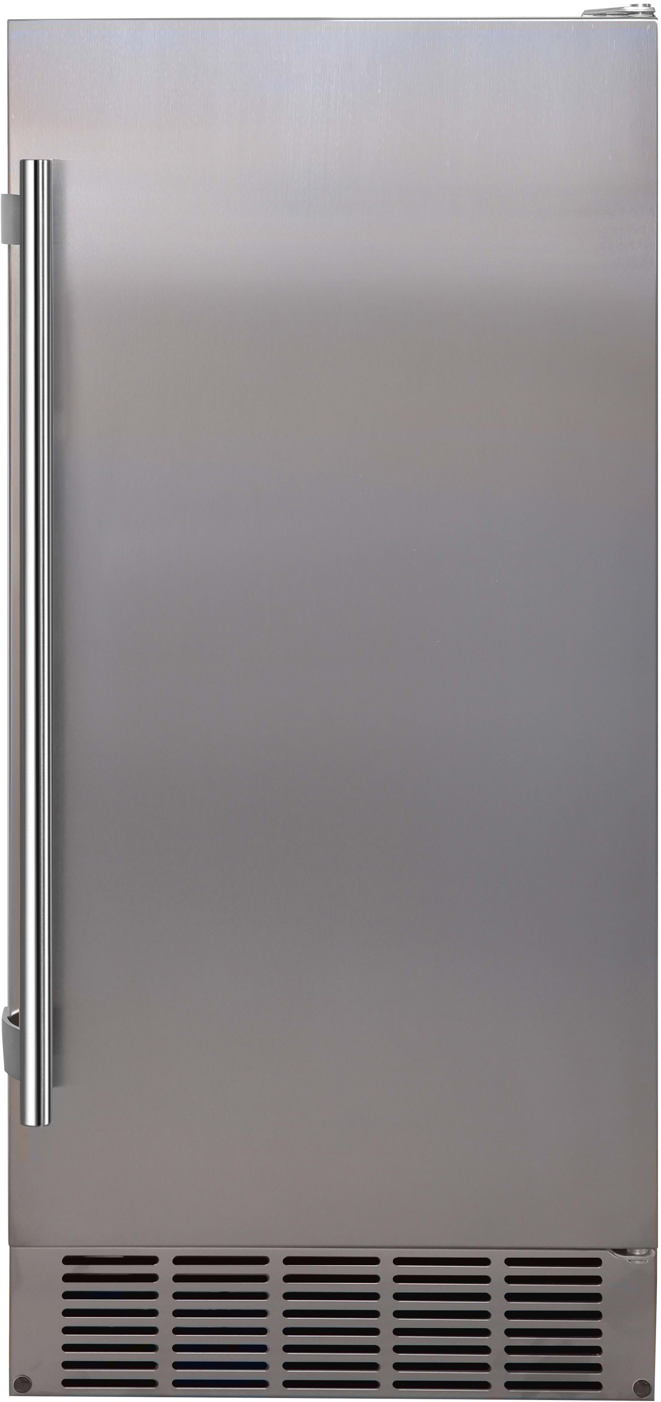 EdgeStar 15 Inch Wide 20 Lb Built In Ice Maker with Up to 25 Lbs Daily Ice Production Stainless Steel