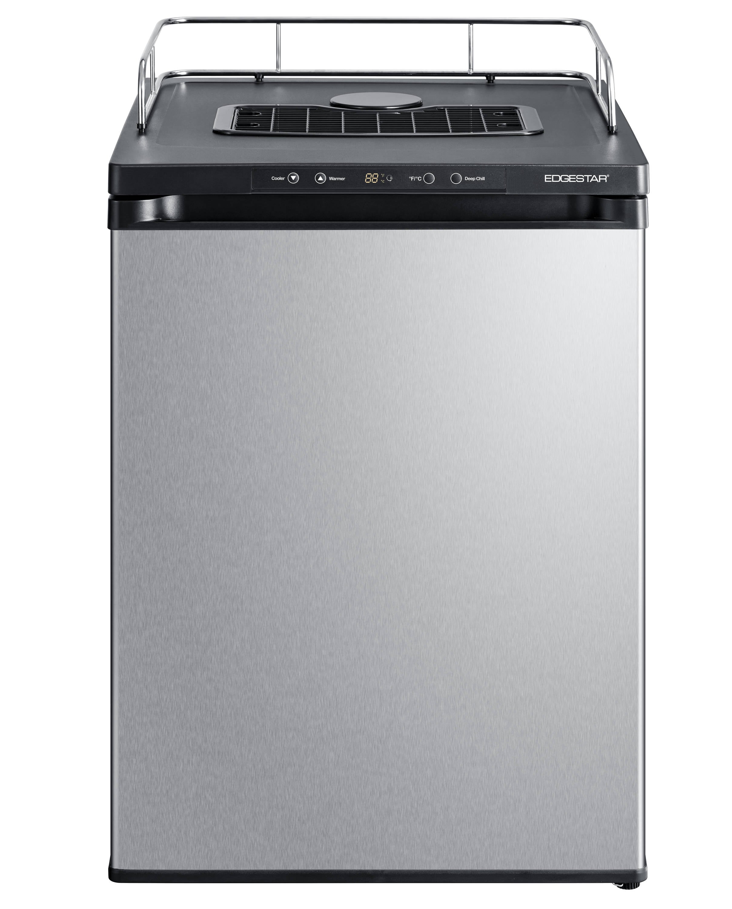 EdgeStar Tapless Half-barrel keg Stainless Steel Manual Freestanding Kegerator conversion refrigerator