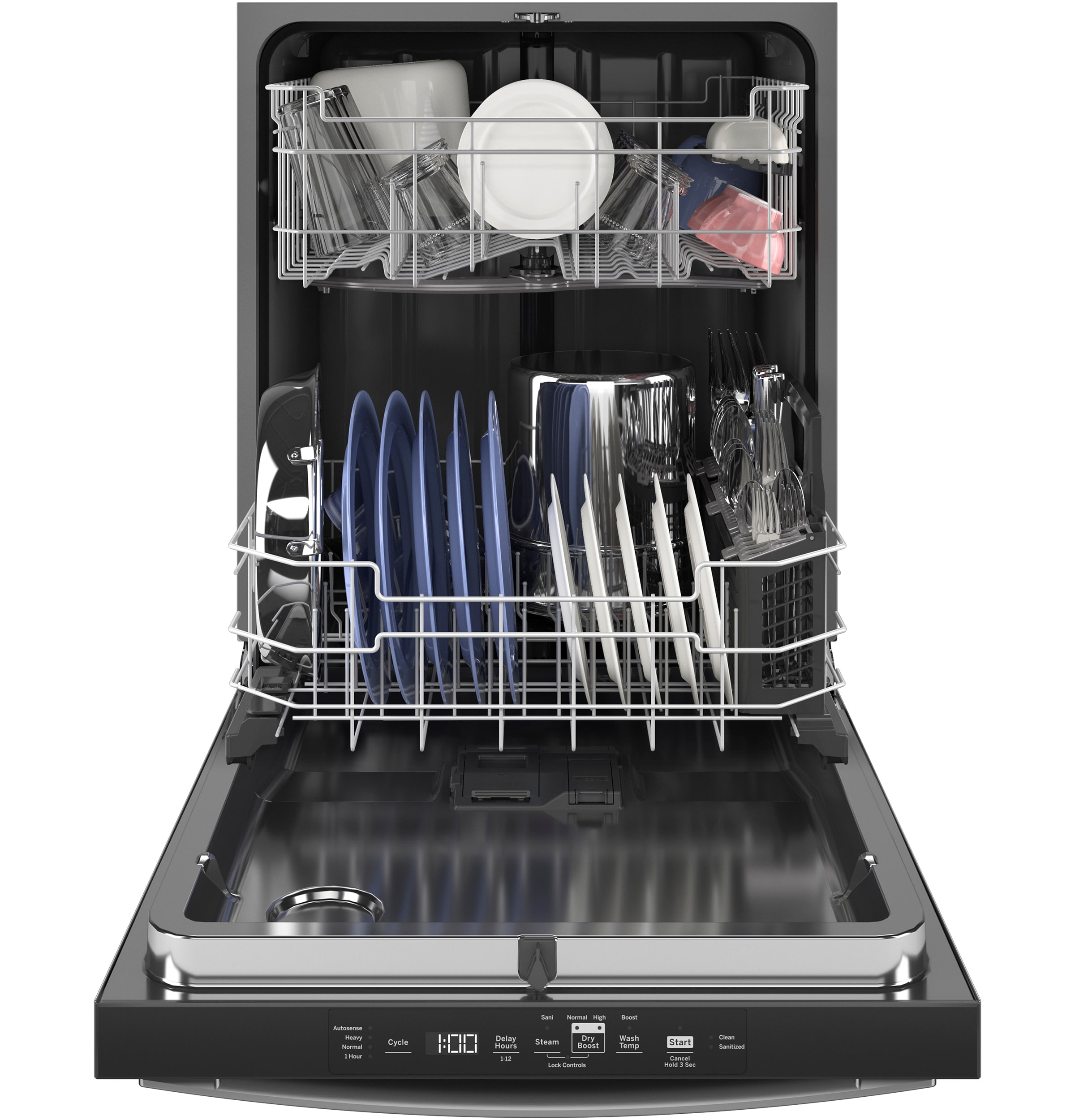 GE Dry Boost 24 in Top Control Built in Dishwasher Stainless Steel ENERGY STAR 52 Decibel Standard Sound Level