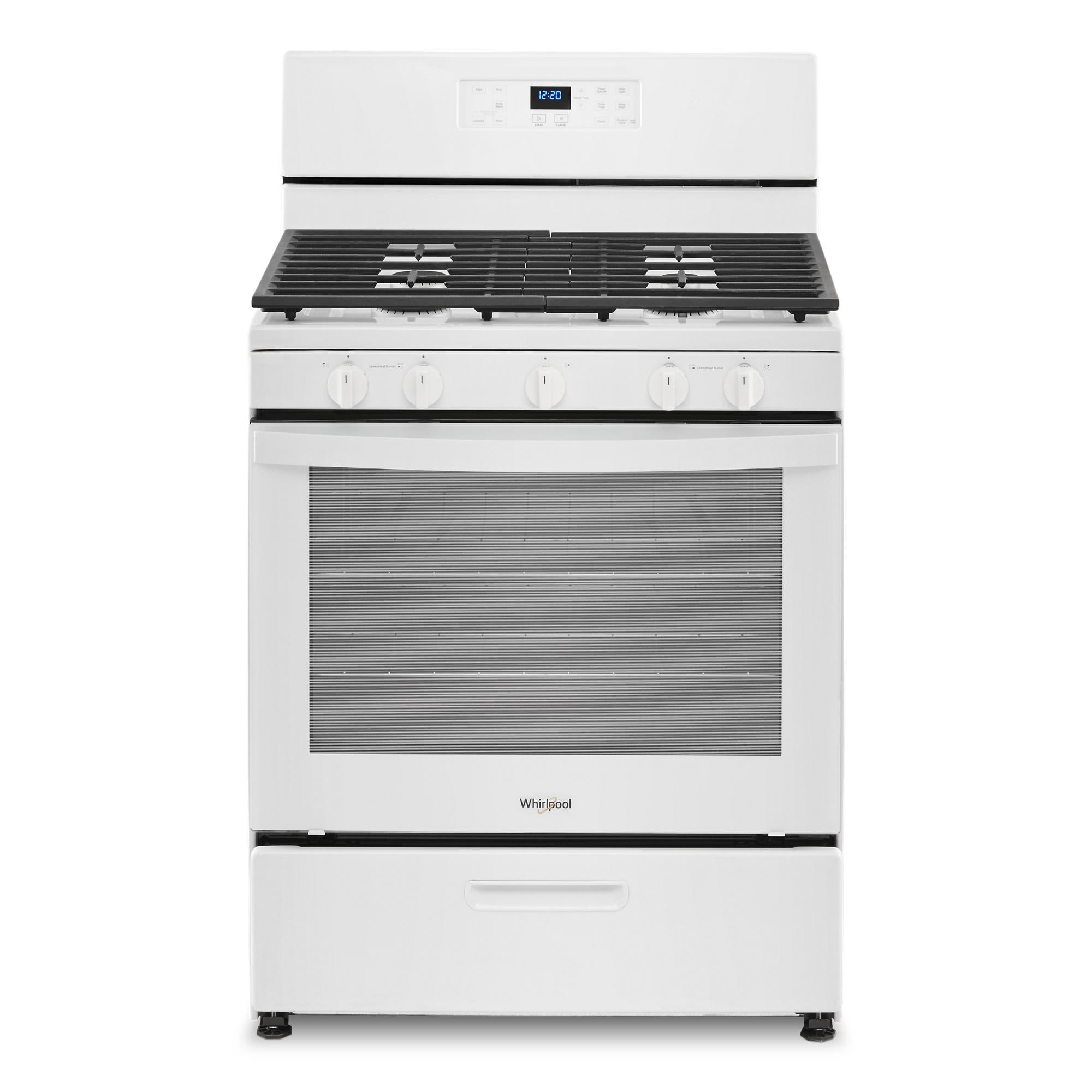 Whirlpool 30-in 5 burners 5.1-cu ft Freestanding Natural Gas Range ( White )