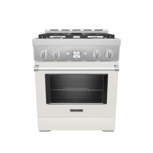 KitchenAid 30-in 4 burners 4.1-cu ft Convection Oven Freestanding Natural Gas Range ( Milkshake )