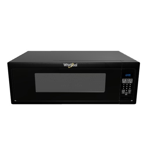 Whirlpool 1 1 cu ft Low Profile Over the Range Microwave in Black