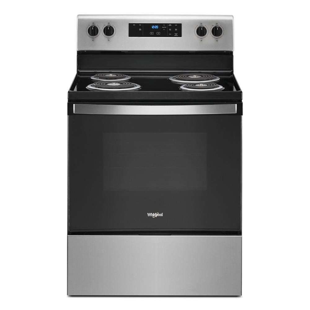 Whirlpool 30-in 4 burners 4.8-cu ft Freestanding Electric Range ( Stainless Steel )