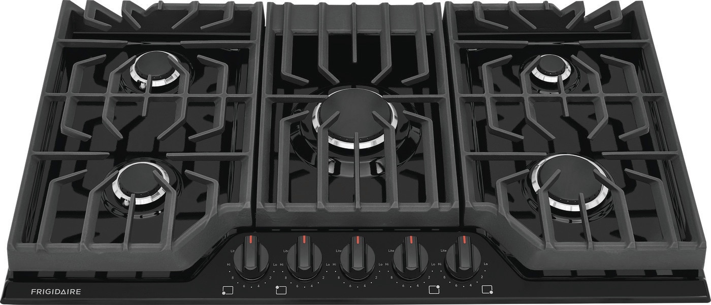 Frigidaire 36-in 5 burners Black Gas Cooktop