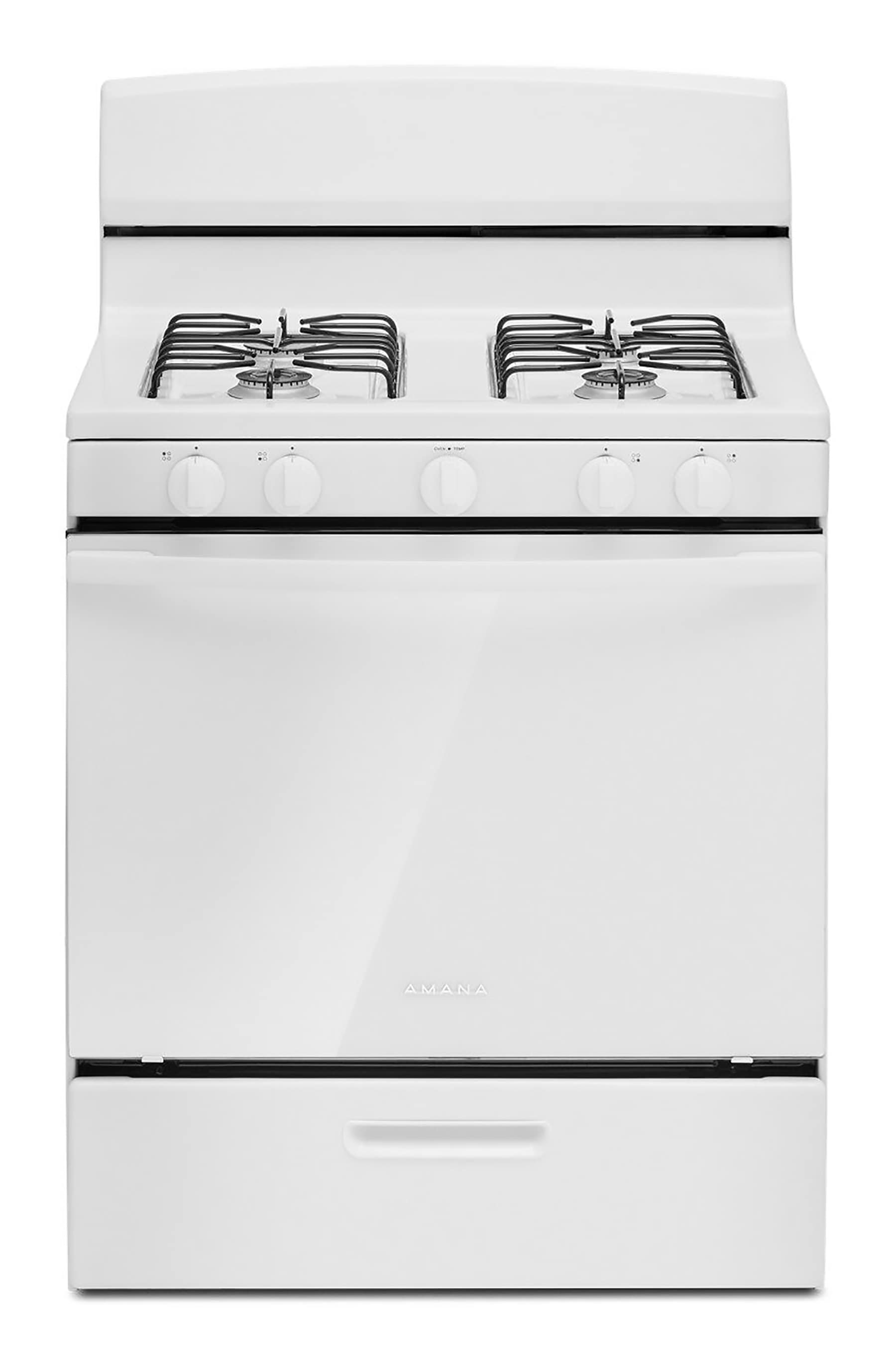 Amana 30-in 4 burners 5.1-cu ft Freestanding Natural Gas Range ( White )