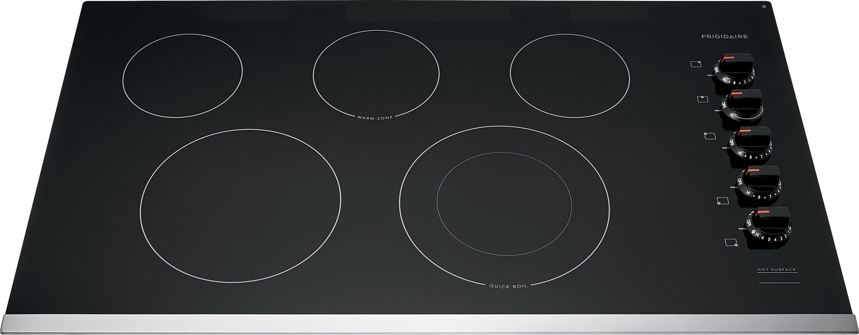 Frigidaire 36-in 5 burners Smooth Surface (Radiant) Stainless steel Electric Cooktop