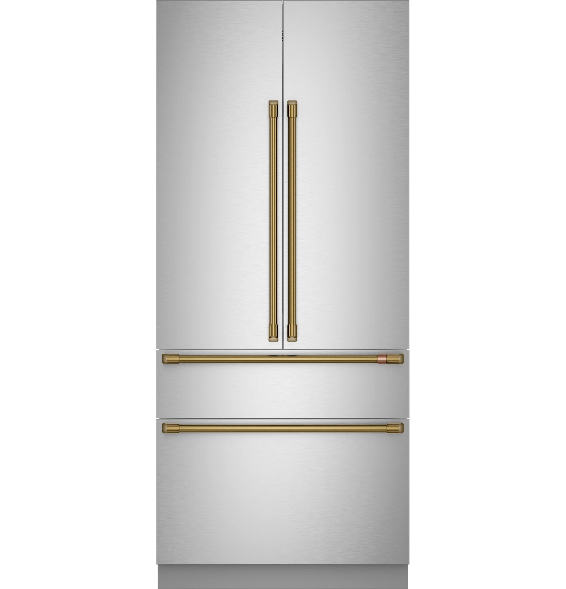 Cafe Built-In Bottom-freezer Refrigerator 4-piece Handle Kit- Brushed Brass