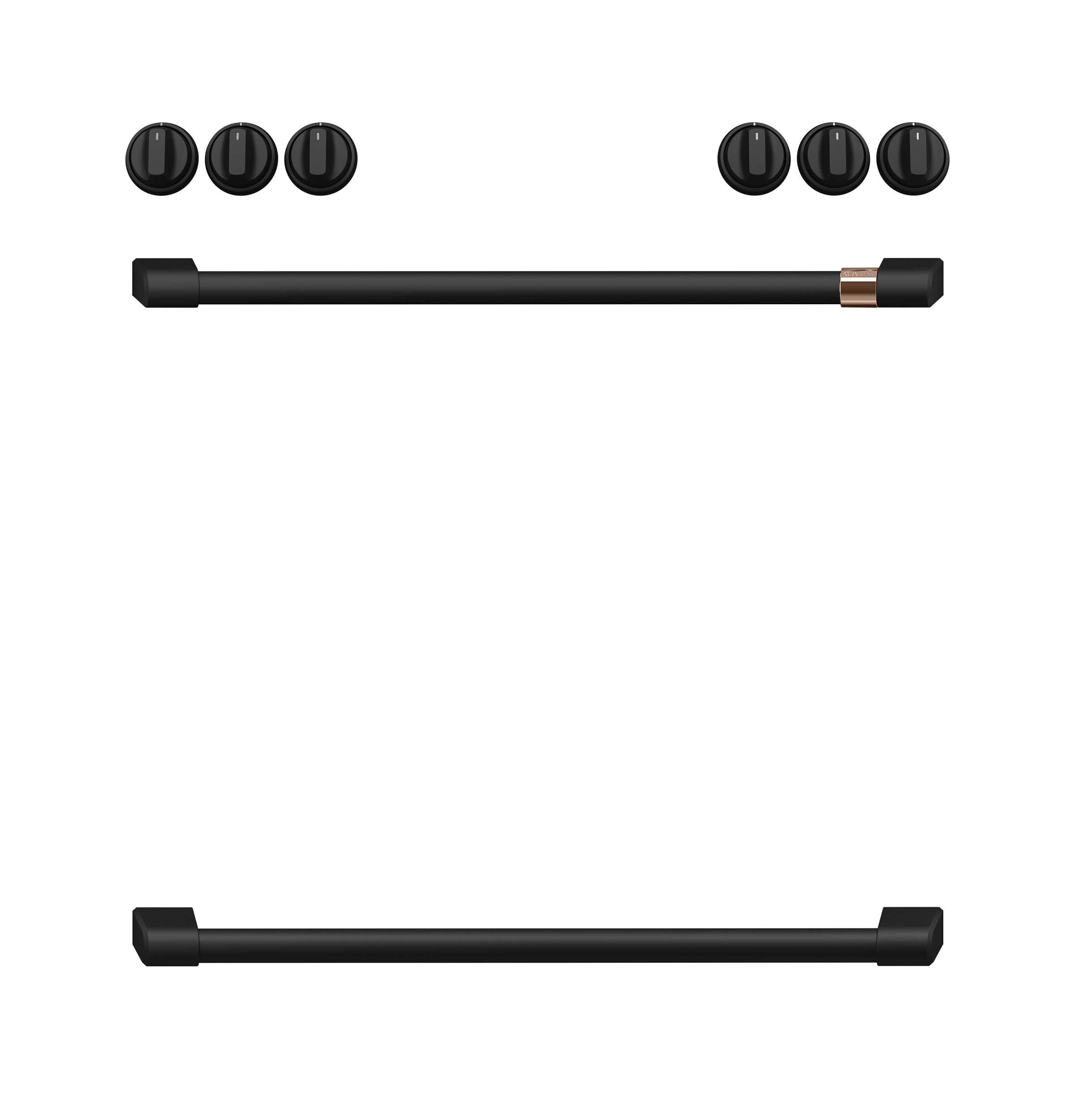 Cafe 30-in Electric range Handle and knob kit ( Flat Black )